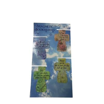 十架軟磁聖經金句經文書籤- 英文 Cross shape Bible verses MAGNETIC BOOKMARS  - 8